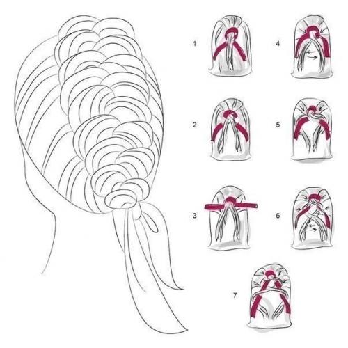 Схемы плетения красивых кос. 03