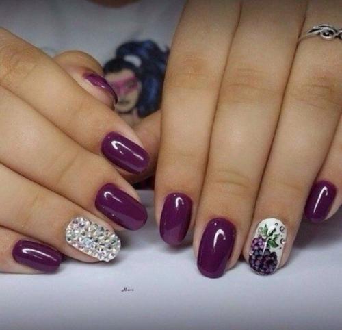 10 идей красивого маникюра в фиолетовом цвете? 04
