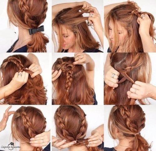 Уроки причесок с собранными волосами? 05