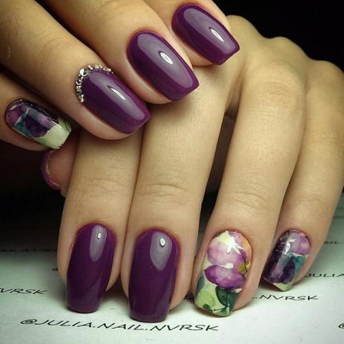 10 идей красивого маникюра в фиолетовом цвете? 01