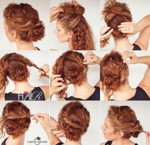 Уроки причесок с собранными волосами? 04