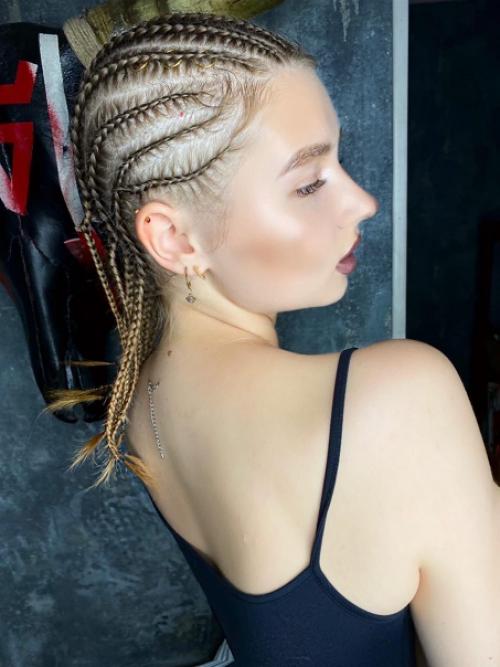 Брейды из своих волос. 01