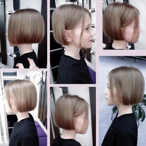 Модные стрижки на средние волосы с челкой и без. 07