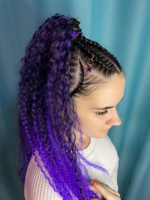 Кудрявый хвост легко вас выделит из толпы, а если он еще и цветной это просто. 01