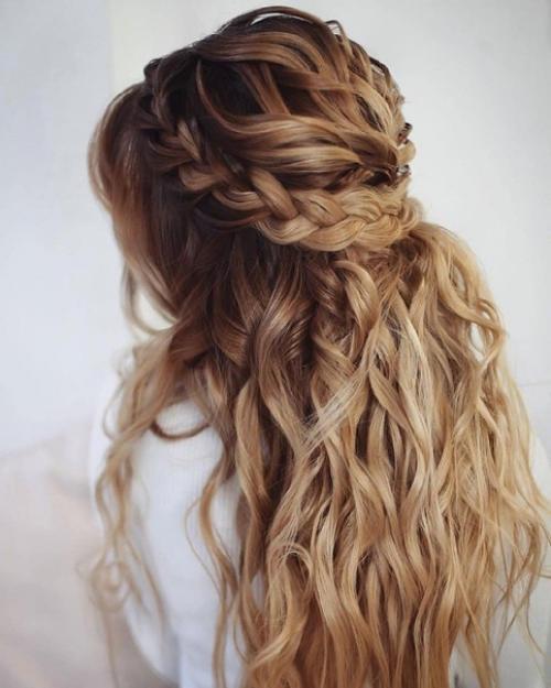 Голландская коса полукорона. 01