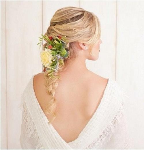 Свадебная прическа на основе французской косы. 07 Свадебная прическа на основе французской косы. 07