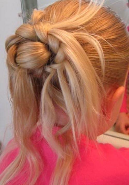 Вечерняя прическа для девочки. 04 Вечерняя прическа для девочки. 04