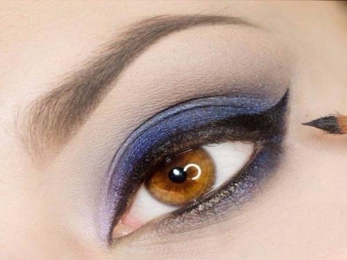 Идеи макияжа. Мы делаем красивый синий макияж? 02