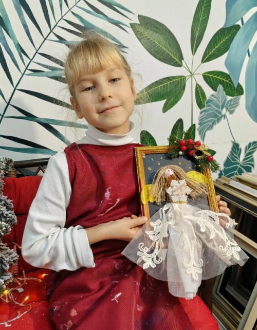 Наш фото - отчет с воскресного мк по созданию Ангела в фото - рамке. 03