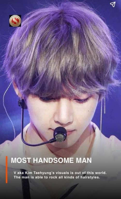 Как уложить длинные волосы с участием Ви из BTS? 01