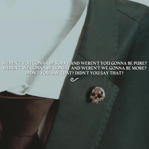 All you Want is to Play at Playing God, But I'm Falling in, I'm Falling out. 02