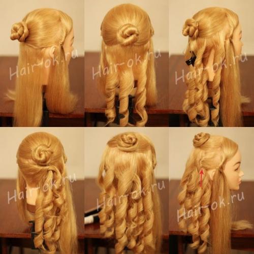 Фото - урок прическа с каскадными локонами на бок. 05 Фото - урок прическа с каскадными локонами на бок. 05