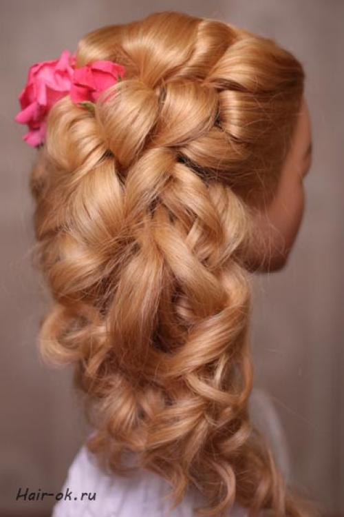 Фото - урок прическа с каскадными локонами на бок. 01 Фото - урок прическа с каскадными локонами на бок. 01