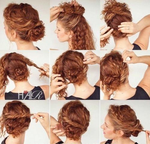 Уроки причесок с собранными волосами. 02