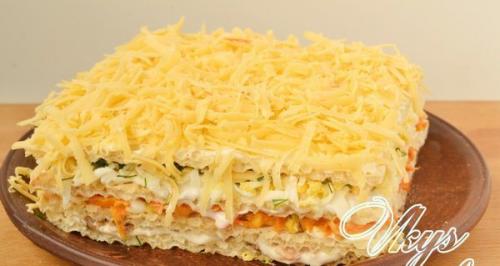 Закусочный торт. Ингредиенты: 08 Закусочный торт. Ингредиенты: 08