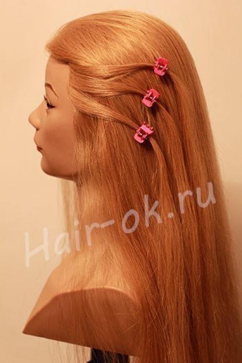 Объемная коса на длинные волосы. 02