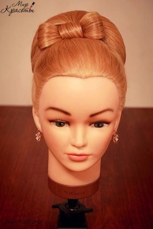 Интересный вариант пучка своими рукам. 05