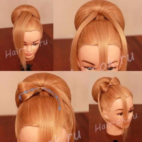 Интересный вариант пучка своими рукам. 01