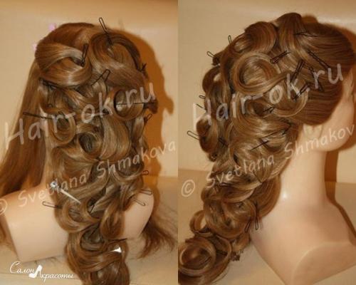 Красивая прическа из завитков? 08