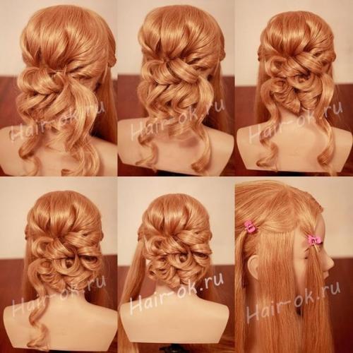 Красивая прическа с маленькой диадемой. 05
