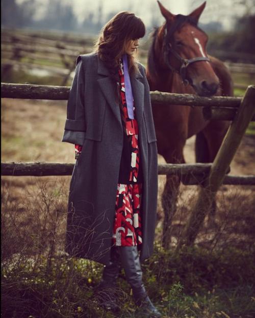 Осенняя акция с лошадками на аванпосте в шикарных классических нарядах от стилиста. 01