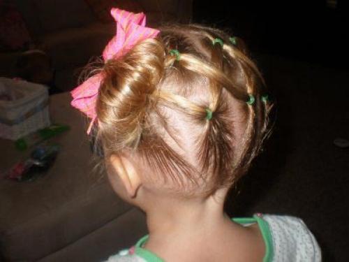 Оригинальная прическа с хвостиком для девочки. 04 Оригинальная прическа с хвостиком для девочки. 04