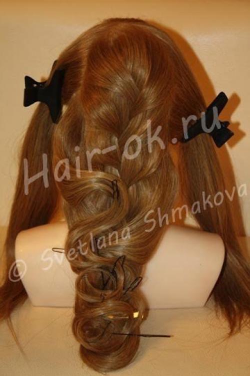 Красивая прическа из завитков? 05