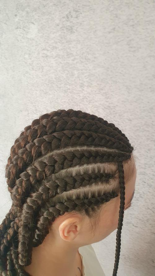 10 брейдов на каре - каскад. 02