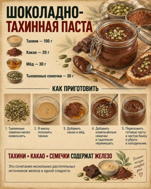 Сладкое - это не только десерт: некоторые ингредиенты могут дополнительно давать железо. 07