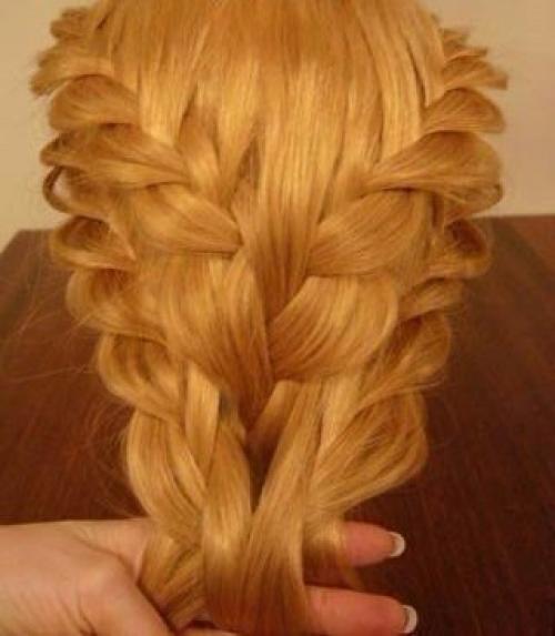 Ажурная прическа. Укладка из трех слоев состоит. 07 Ажурная прическа. Укладка из трех слоев состоит. 07