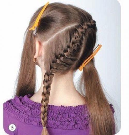 Прическа Крестик для мамочек и их принцесс. 04