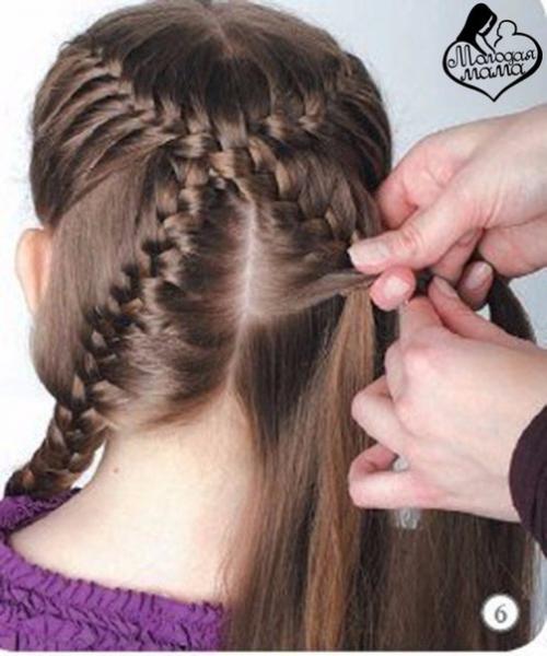 Прическа Крестик для мамочек и их принцесс. 05