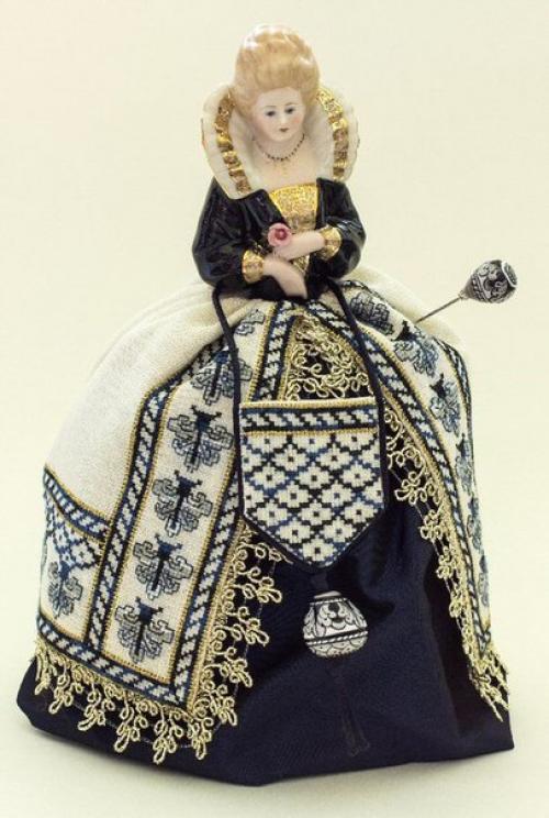 Фарфоровые куколки - игольницы в красивых платьях? 01