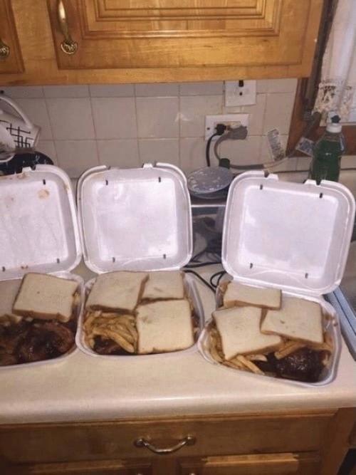 Я сказала ему, что приду домой голодной и он сделал это: 01