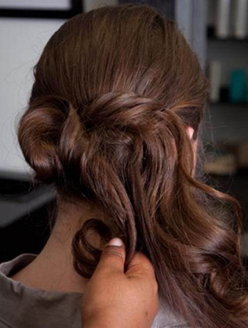 Фото - урок низкая прическа на бок. 06