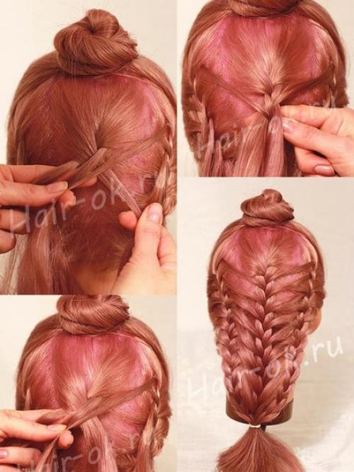 Красивая длинная коса с бантом? 03