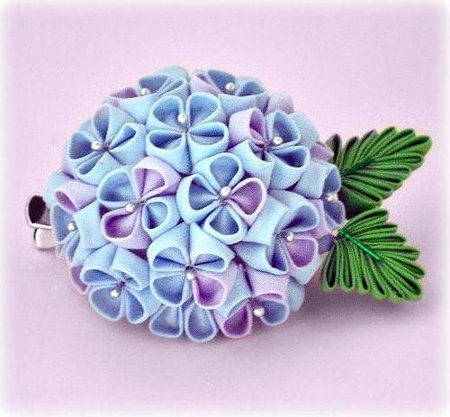 Цветы канзаши.  Канзаши - украшение для волос, используемое в традиционных японских прическах. 04