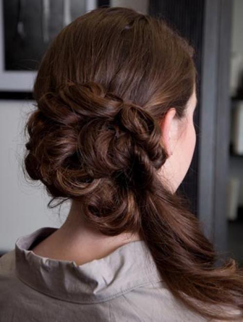 Фото - урок низкая прическа на бок. 08