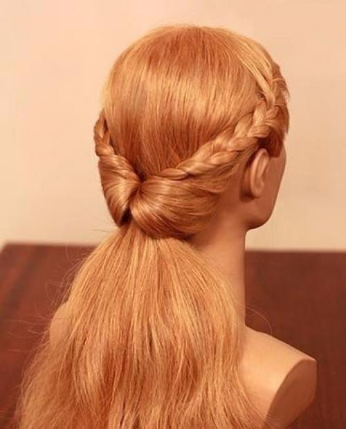 Хвост с косой - легкая и красивая прическа на каждый день? 06