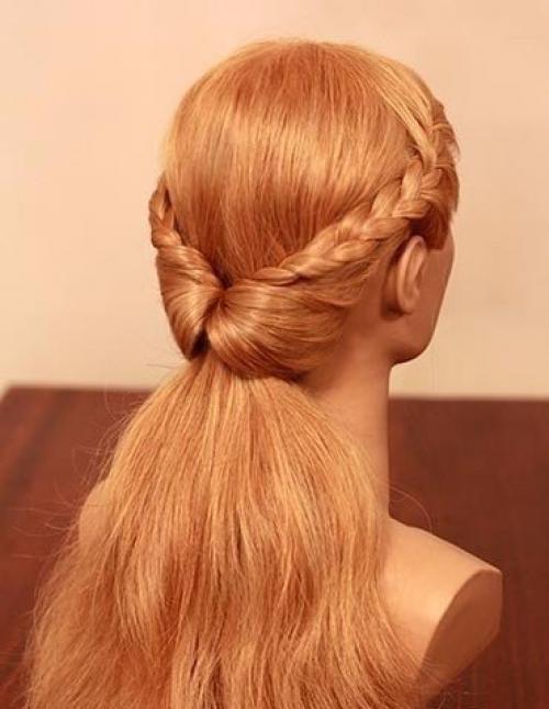 Хвост с косой - легкая и красивая прическа на каждый день? 01