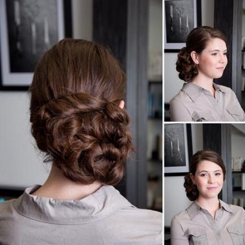 Фото - урок низкая прическа на бок. 04