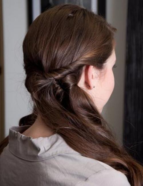 Фото - урок низкая прическа на бок. 03