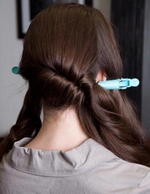 Фото - урок низкая прическа на бок. 02