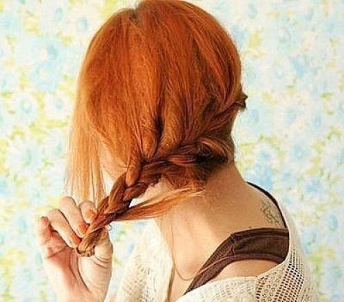 Диагональная французская коса. 02