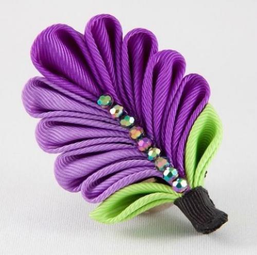 Цветы канзаши.  Канзаши - украшение для волос, используемое в традиционных японских прическах. 01