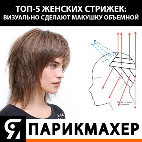 Топ - 5 женских стрижек: визуально сделают макушку объёмной. 02 Топ - 5 женских стрижек: визуально сделают макушку объёмной. 02