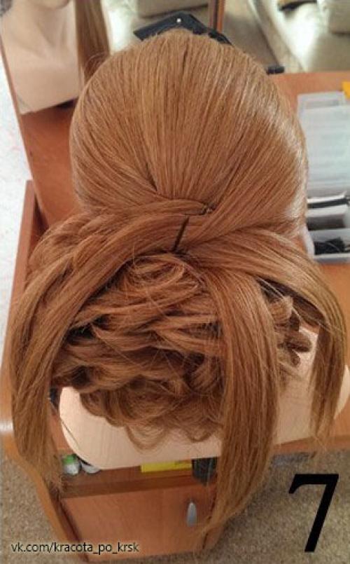 Прическа на зимнее торжество. 07