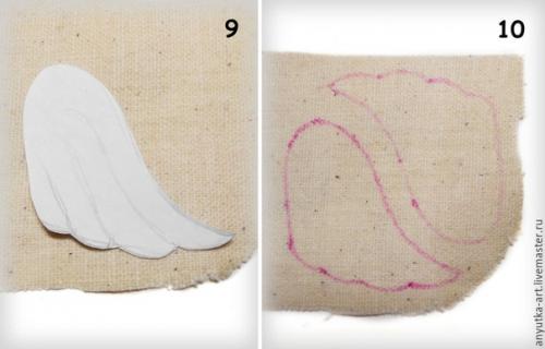 Сeребристый aнгел. Для ангела, помимо ткани, понадобится крупная деревянная бусина. 04 Сeребристый aнгел. Для ангела, помимо ткани, понадобится крупная деревянная бусина. 04