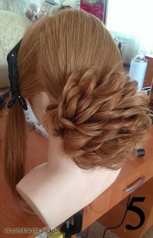 Прическа на зимнее торжество. 05