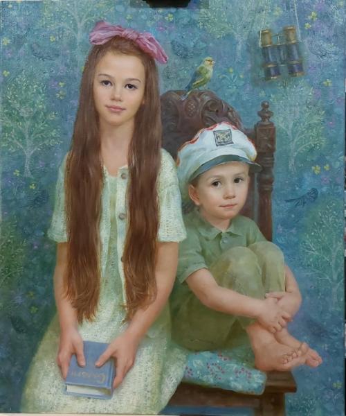 Маля и Тима холст/масло. 01 Маля и Тима холст/масло. 01